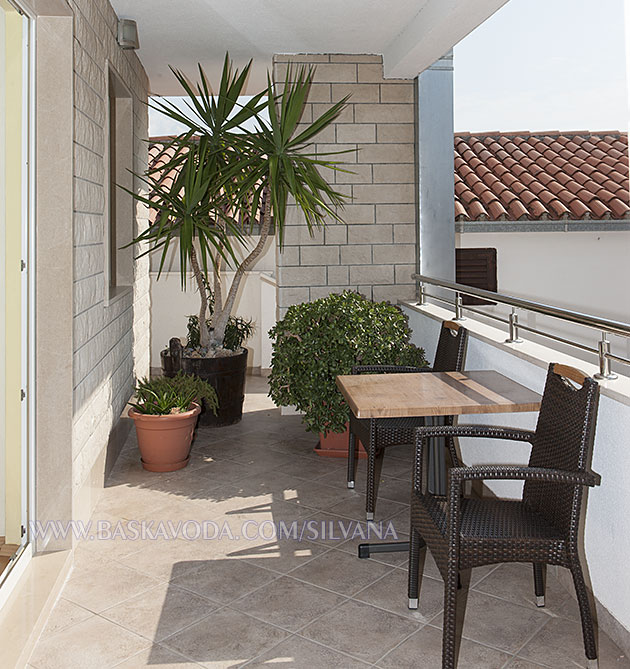 veranda in apartment Silvana, Baska Voda